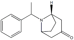 8-[(1S)-1-phenylethyl]-8-azabicyclo[3.2.1]octan-3-one Struktur