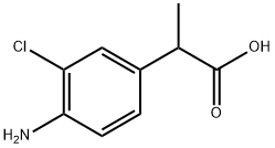 2-(4-Amino-3-chlorophenyl)propanoic acid Struktur