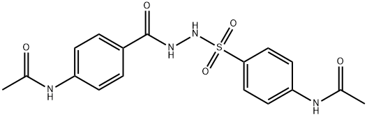 N-[4-({2-[4-(acetylamino)benzoyl]hydrazino}sulfonyl)phenyl]acetamide Struktur