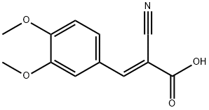 2-Propenoic acid, 2-cyano-3-(3,4-dimethoxyphenyl)-, (2E)- Struktur