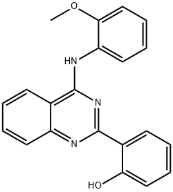 2-[4-(2-methoxyanilino)-2-quinazolinyl]phenol Struktur