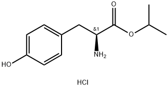 propan-2-yl (2S)-2-amino-3-(4-hydroxyphenyl)propanoate hydrochloride Struktur