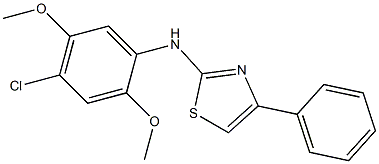 N-(4-chloro-2,5-dimethoxyphenyl)-4-phenyl-1,3-thiazol-2-amine Struktur