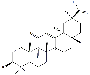 Glycyrrhetic Acid Impurity 3（Glycyrrhetic Acid 3-O-beta-Glucuronide） Struktur