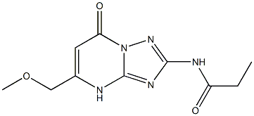 N-[5-(methoxymethyl)-7-oxo-4,7-dihydro[1,2,4]triazolo[1,5-a]pyrimidin-2-yl]propanamide Struktur