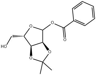 Benzoyl 2,3-O-isopropylidene-L-ribofuranoside Struktur