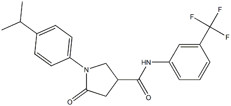 1-(4-isopropylphenyl)-5-oxo-N-[3-(trifluoromethyl)phenyl]pyrrolidine-3-carboxamide Struktur