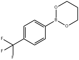 2-[4-(Trifluoromethyl)phenyl]-1,3,2-dioxaborinane Struktur