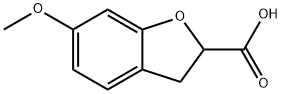 6-methoxy-2,3-dihydro-1-benzofuran-2-carboxylic acid Struktur