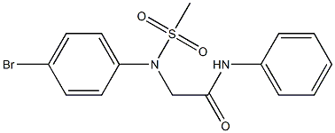 2-[4-bromo(methylsulfonyl)anilino]-N-phenylacetamide Struktur