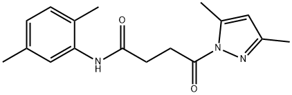 N-(2,5-dimethylphenyl)-4-(3,5-dimethyl-1H-pyrazol-1-yl)-4-oxobutanamide Struktur