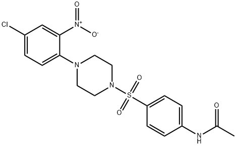 N-{4-[(4-{4-chloro-2-nitrophenyl}piperazin-1-yl)sulfonyl]phenyl}acetamide Struktur