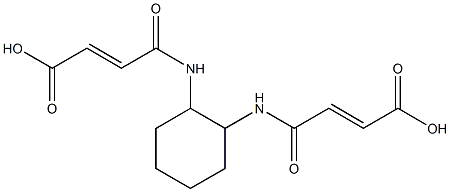 (E)-4-[(2-{[(E)-4-hydroxy-4-oxo-2-butenoyl]amino}cyclohexyl)amino]-4-oxo-2-butenoic acid Struktur