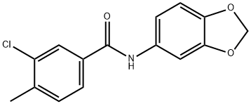 N-(1,3-benzodioxol-5-yl)-3-chloro-4-methylbenzamide Struktur