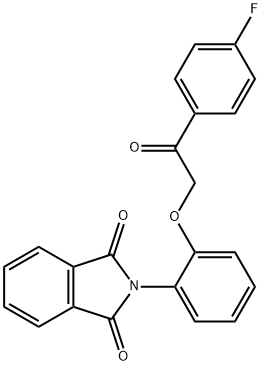 2-{2-[2-(4-fluorophenyl)-2-oxoethoxy]phenyl}-1H-isoindole-1,3(2H)-dione Struktur