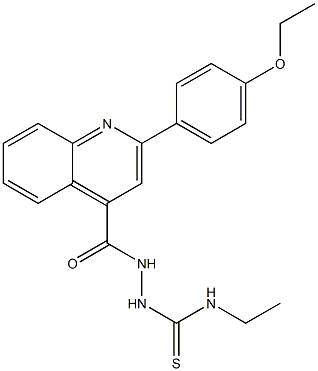 2-{[2-(4-ethoxyphenyl)-4-quinolinyl]carbonyl}-N-ethylhydrazinecarbothioamide Struktur