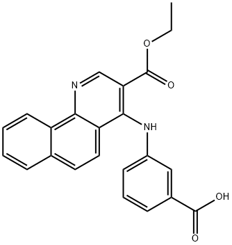 3-{[3-(ethoxycarbonyl)benzo[h]quinolin-4-yl]amino}benzoic acid Struktur