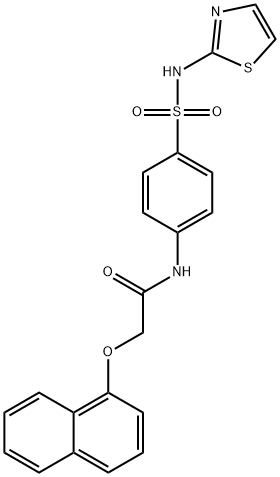 2-(1-naphthyloxy)-N-{4-[(1,3-thiazol-2-ylamino)sulfonyl]phenyl}acetamide Struktur