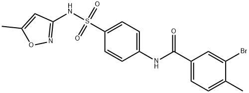 3-bromo-4-methyl-N-(4-{[(5-methyl-3-isoxazolyl)amino]sulfonyl}phenyl)benzamide Struktur