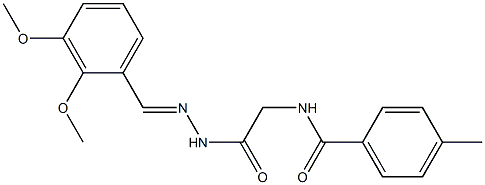 N-({N'-[(1E)-(2,3-dimethoxyphenyl)methylidene]hydrazinecarbonyl}methyl)-4-methylbenzamide Struktur