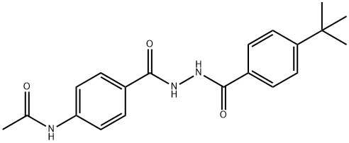 N-[4-({2-[4-(tert-butyl)benzoyl]hydrazino}carbonyl)phenyl]acetamide Struktur