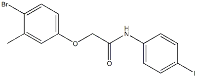 2-(4-bromo-3-methylphenoxy)-N-(4-iodophenyl)acetamide Struktur