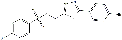 2-(4-bromophenyl)-5-{2-[(4-bromophenyl)sulfonyl]ethyl}-1,3,4-oxadiazole Struktur