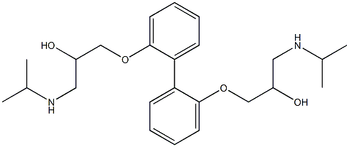 1-({2'-[2-hydroxy-3-(isopropylamino)propoxy][1,1'-biphenyl]-2-yl}oxy)-3-(isopropylamino)-2-propanol Struktur