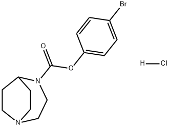 4-Bromophenyl 1,4-diazabicyclo[3.2.2]nonane-4-carboxylate monohydrochloride Struktur