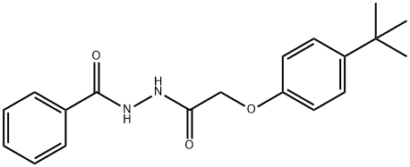 N'-{2-[4-(tert-butyl)phenoxy]acetyl}benzohydrazide Struktur