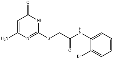 2-[(4-amino-6-oxo-1,6-dihydropyrimidin-2-yl)sulfanyl]-N-(2-bromophenyl)acetamide Struktur