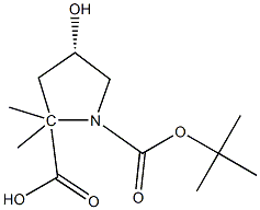 1-(tert-butyl) 2-methyl (2S,4S)-4-hydroxy-2-methylpyrrolidine-1,2-dicarboxylate Struktur