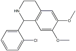 1-(2-chlorophenyl)-6,7-dimethoxy-1,2,3,4-tetrahydroisoquinoline Struktur