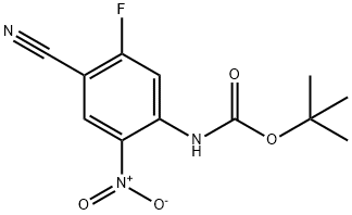 4-(Boc-amino)-2-fluoro-5-nitrobenzonitrile Struktur