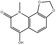 6-Hydroxy-9-methyl-9H-[1,3]dioxolo[4,5-h]quinolin-8-one Struktur