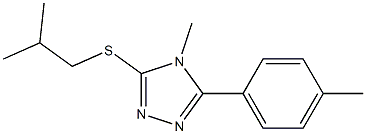 isobutyl 4-methyl-5-(4-methylphenyl)-4H-1,2,4-triazol-3-yl sulfide Struktur