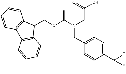 N-Fmoc-4-trifluoromethylbenzyl-glycine Struktur