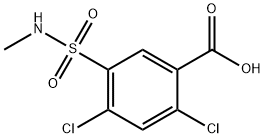 2,4-dichloro-5-(methylsulfamoyl)benzoic acid Struktur