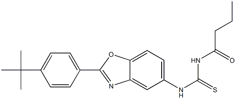 N-[2-(4-tert-butylphenyl)-1,3-benzoxazol-5-yl]-N'-butyrylthiourea Struktur