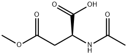 (2S)-2-acetamido-4-methoxy-4-oxobutanoic acid Struktur