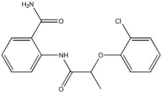 2-{[2-(2-chlorophenoxy)propanoyl]amino}benzamide Struktur