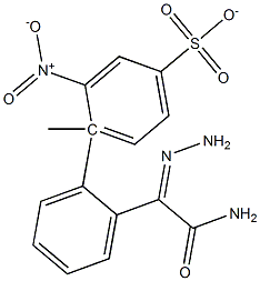 4-[2-(aminocarbonyl)carbohydrazonoyl]phenyl 3-nitro-4-methylbenzenesulfonate Struktur