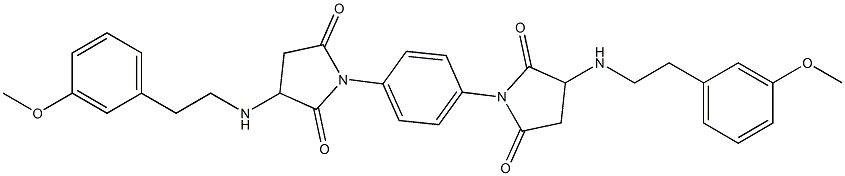 3-{[2-(3-methoxyphenyl)ethyl]amino}-1-[4-(3-{[2-(3-methoxyphenyl)ethyl]amino}-2,5-dioxo-1-pyrrolidinyl)phenyl]-2,5-pyrrolidinedione Struktur