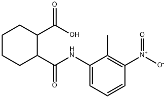 2-[(2-methyl-3-nitroanilino)carbonyl]cyclohexanecarboxylic acid Struktur