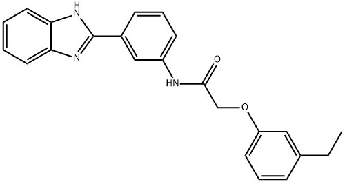 N-[3-(1H-benzimidazol-2-yl)phenyl]-2-(3-ethylphenoxy)acetamide Struktur