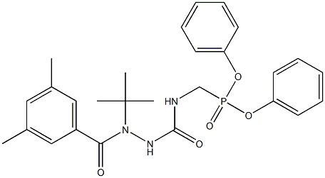 diphenyl ({[2-tert-butyl-2-(3,5-dimethylbenzoyl)hydrazino]carbonyl}amino)methylphosphonate Struktur