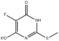 4(3H)-Pyrimidinone, 5-fluoro-6-hydroxy-2-(methylthio)- Struktur