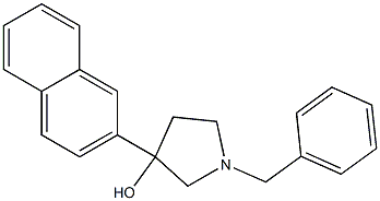 1-benzyl-3-(2-naphthyl)-3-pyrrolidinol Struktur