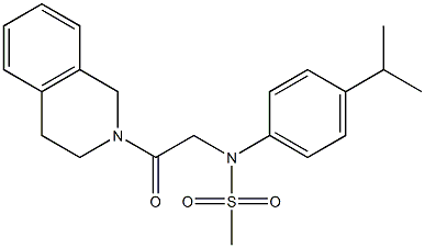 N-[2-(3,4-dihydro-2(1H)-isoquinolinyl)-2-oxoethyl]-N-(4-isopropylphenyl)methanesulfonamide Struktur