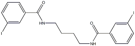 3-iodo-N-{4-[(3-iodobenzoyl)amino]butyl}benzamide Struktur